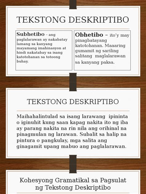 Tekstong Deskriptibo – Halimbawa .